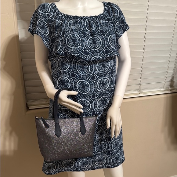 Michael Kors Circle Patterned Navy and White Patterned Dress - Picture 1 of 4